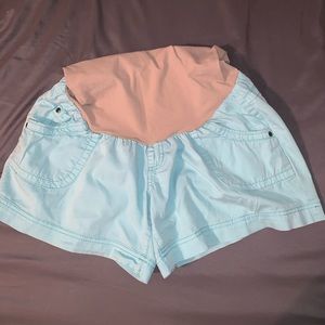 Light blue Motherhood Maternity shorts